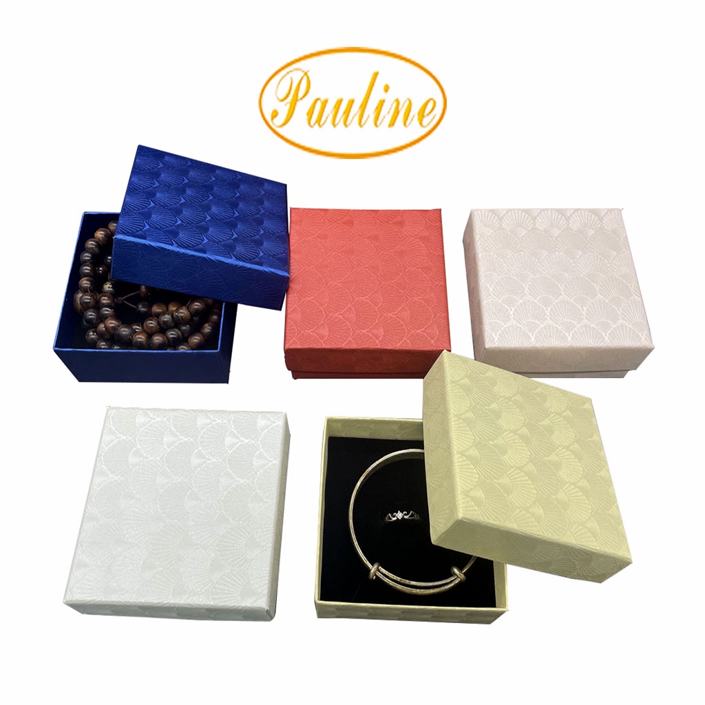 Hộp giấy đựng trang sức vòng tay 8.3x8.5x3.5 H883Q hình quạt 5 màu - Pauline's Store