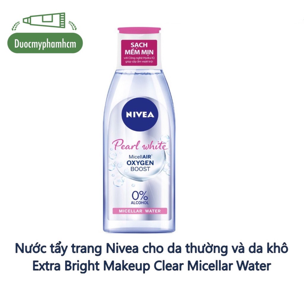 Nước tẩy trang Nivea cho da thường và da khô Extra Bright Makeup Clear Micellar Water