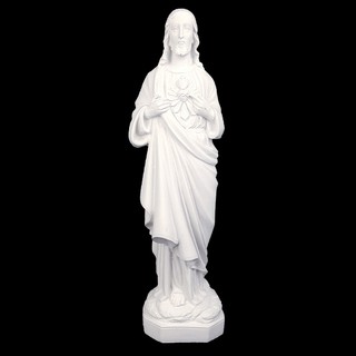 Tượng chúa jesus bằng sợi thủy tinh trắng cao 40cm
