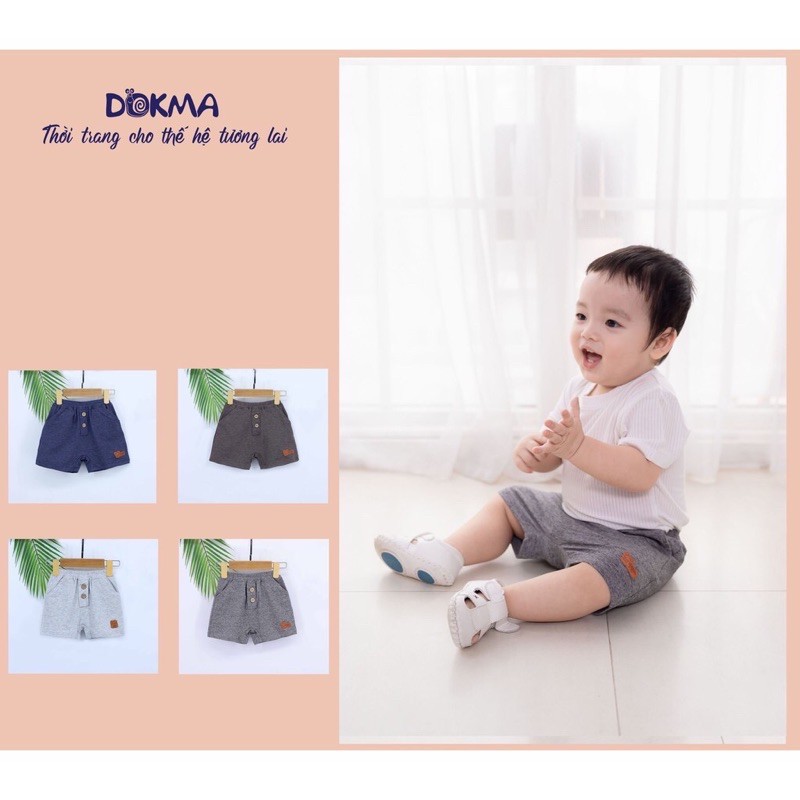 DMQ376 Quần đùi bé trai Dokma đính cúc (9-36M)