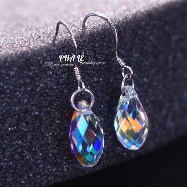 Bông Tai Pha Lê Giọt Nước Được Thiết Kế Từ Pha Lê Swarovski