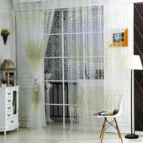 Rèm cửa sổ vải tuyn hoa văn lãng mạn