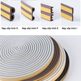 6m Nẹp xốp khe cửa có keo cách âm chống tiếng ồn chống bụi chống hơi lạnh thất thoát