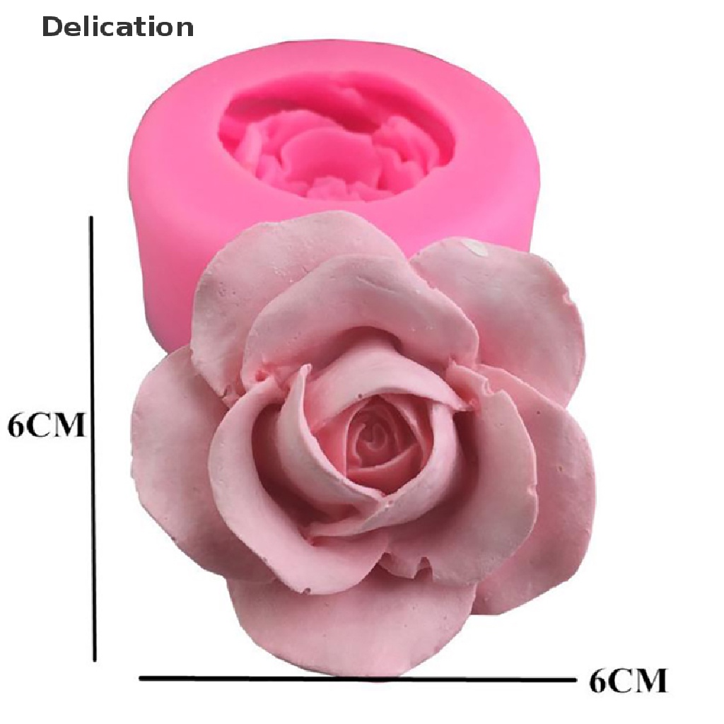 Khuôn silicone tạo hình hoa hồng 3d làm xà phòng/ trang trris bánh cupcake