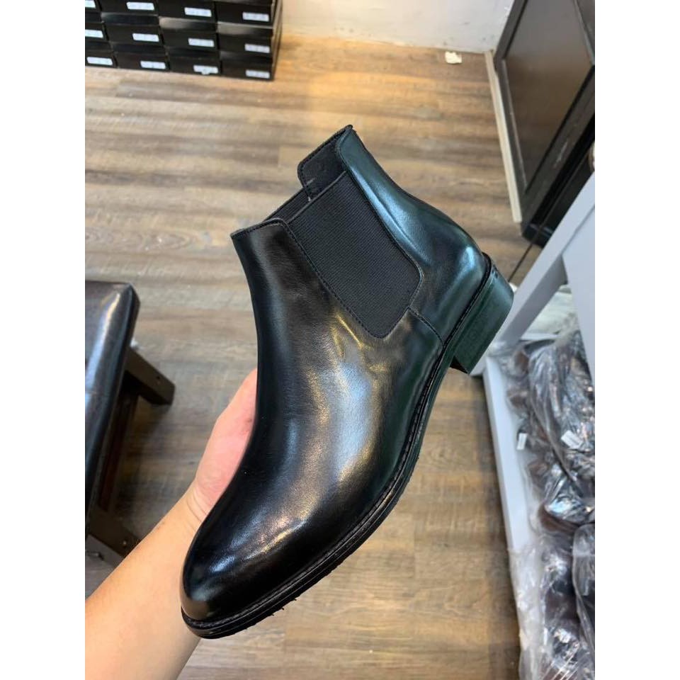 [ Bán lỗ xin 5⭐] Chelsea Boot da bò 100% cao cấp tặng kèm lót tăng chiều cao và tất tăng chiều cao 6cm