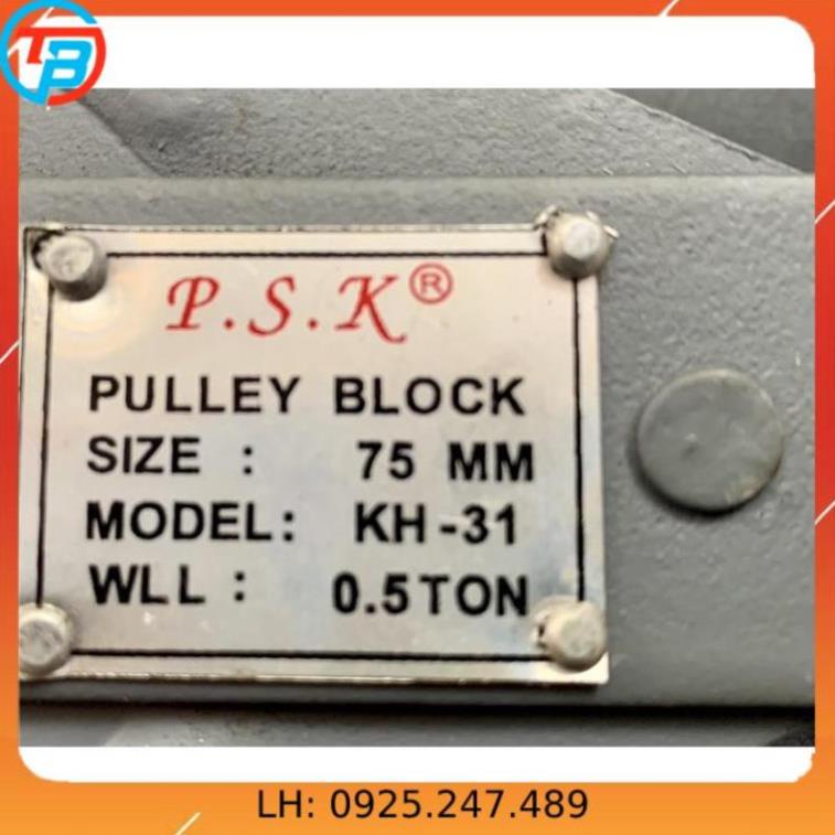 Ròng rọc PSK 500 kg - 1 Tấn - 2 Tấn cáp thép Thái Bình Vina