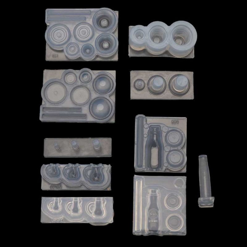 Bộ Ống Hút / Khuôn Làm Bình Sữa Mini Bằng Silicone Tiện Dụng