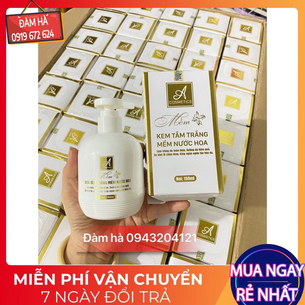 Kem tắm trắng body mềm nước hoa Acosmetics Phương anh 2021