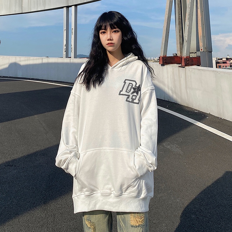 NRVP Áo Hoodie Nữ Tay Dài Dáng Rộng Thời Trang Phong Cách Hàn Quốc