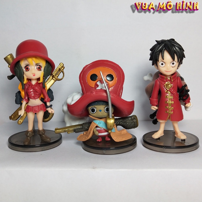 Mô hình One Piece - Combo 9 nhân vật chibi Luffy Zoro Sanji Ace Sabo Nami Robin Choper Usopp Brook Franky Jinbei