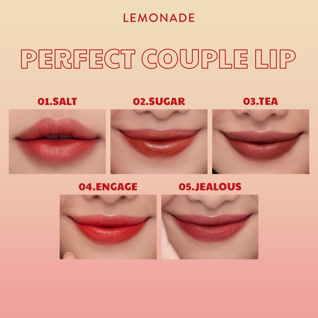 [Phiên Bản Mới] Son Kem Lì 2 Đầu Mịn Mượt, Lâu Trôi Lemonade Perfect Couple Lip