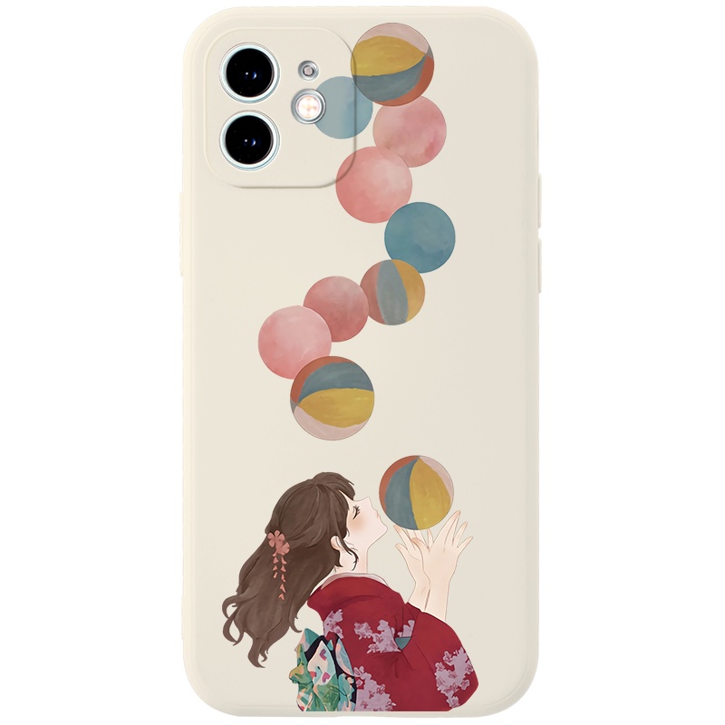 Ốp lưng JURSUE silicon mềm hình dễ thương đẹp cho iPhone 13 12 11 Pro Max SE 2020 X XR XS ip 8 7 6 6S Plus kute Y247