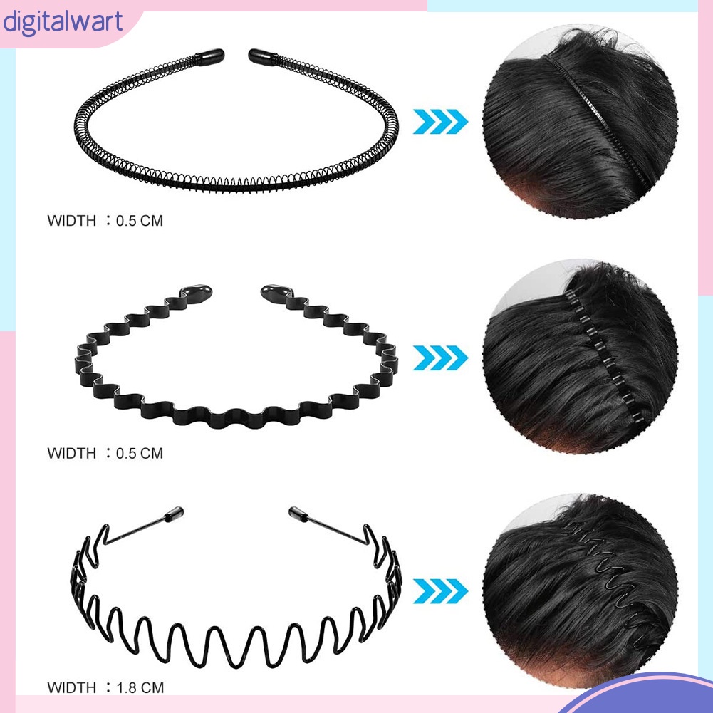 Cài Tóc Kim Loại Gợn Sóng Cho Nam