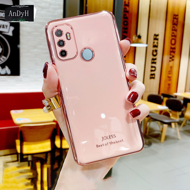 Ốp Điện Thoại Mạ 6D Chống Rơi Màu Kẹo Cho OPPO A53 2020 A33 2020