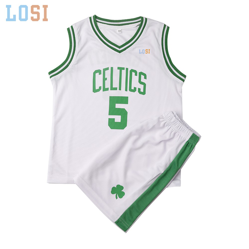 [HÌNH THẬT] Combo 4 bộ đồ bóng rổ bé trai mẫu hè 2021 LOSI CELTICS - cho bé từ 2-14 tuổi