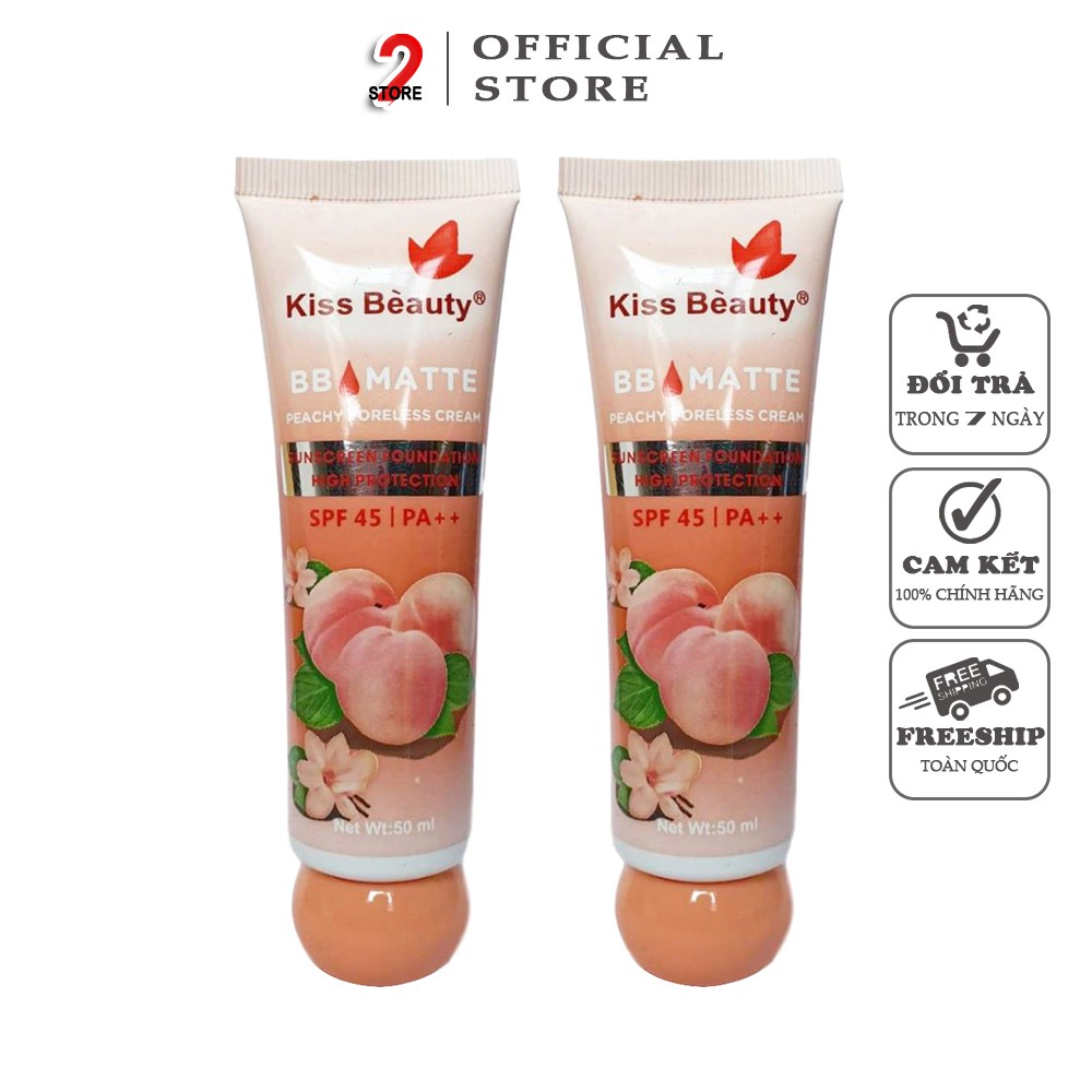 Kem Nền Kiss Beauty Che Khuyết Điểm Chống Nắng Pore BB Matte