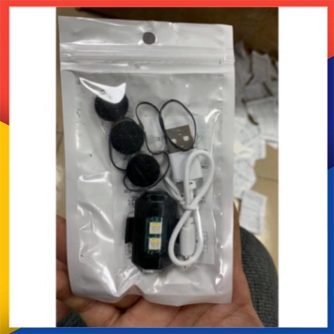 Đèn LED Nhấp Nháy Nhiều Chế Độ Màu Gắn Đôi Xe Máy Cảnh Báo kiểu máy bay đổi màu