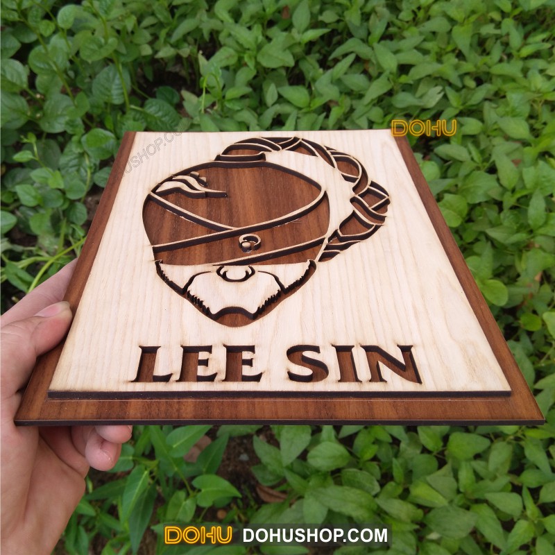 Tranh Treo Tường [LOL] Bằng Gỗ Handmade DOHU015: Lee Sin - Thiết Kế Đơn Giản, Độc Đáo, Sang Trọng