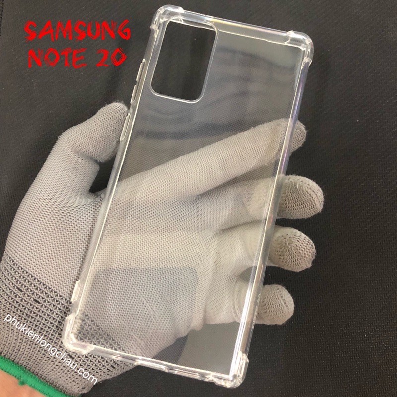 Ốp Lưng Samsung Note 20 Dẻo Trong Suốt Chống Sốc Có Gù Bảo Vệ 4 Gốc