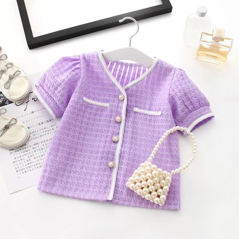 Set Áo Thun Ngắn Tay + Quần Dài Thời Trang Cho Bé Gái