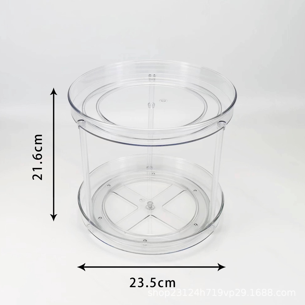 Kệ mỹ phẩm xoay 360 trong suốt 2, 3 tầng có thể xoay được tiện dụng (NC28)