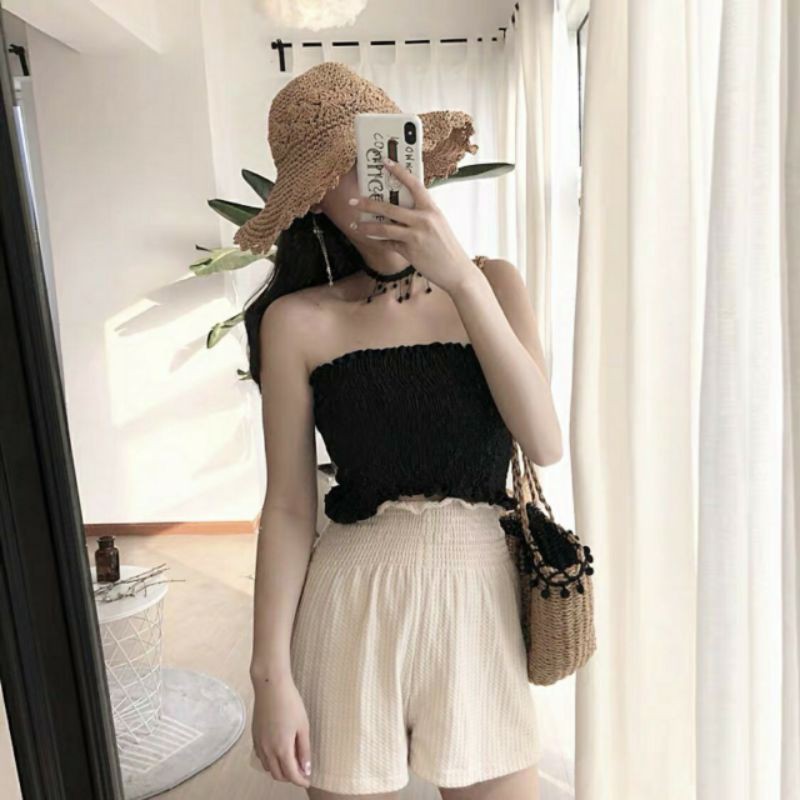 Áo ống nhún croptop đủ màu.