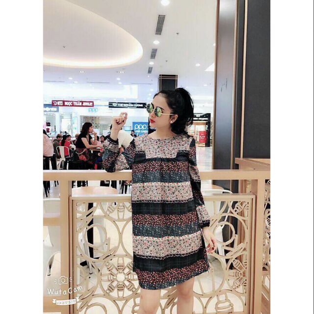 🌺🌺 Đầm suông in hoạ tiết hoa liti tay lỡ dễ thương 🤗🤗Chất liệu : Voan cao cấp, dày dặn, mịn đẹp….................