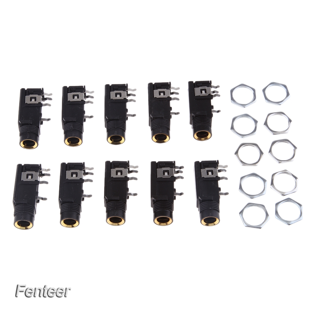 Set 10 Đầu Cắm Micro Âm Thanh 6.35mm / 6.35 Chuyên Dụng