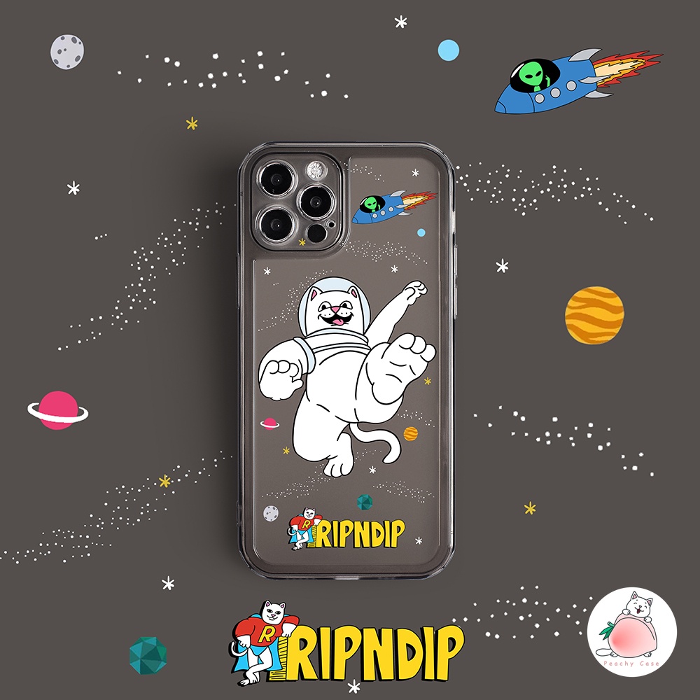 Ốp điện thoại TPU mềm trong suốt in hình mèo RipNdip thời trang cho iPhone 12 11 Pro Max 12 Mini Xs X Xr 7 8 Plus