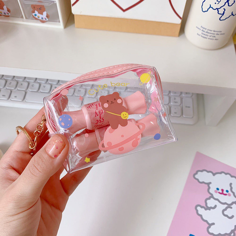 Túi Đựng Tiền Xu Mini Đa Dụng Trong Suốt Họa Tiết Hoạt Hình Dễ Thương Cho Trẻ Em