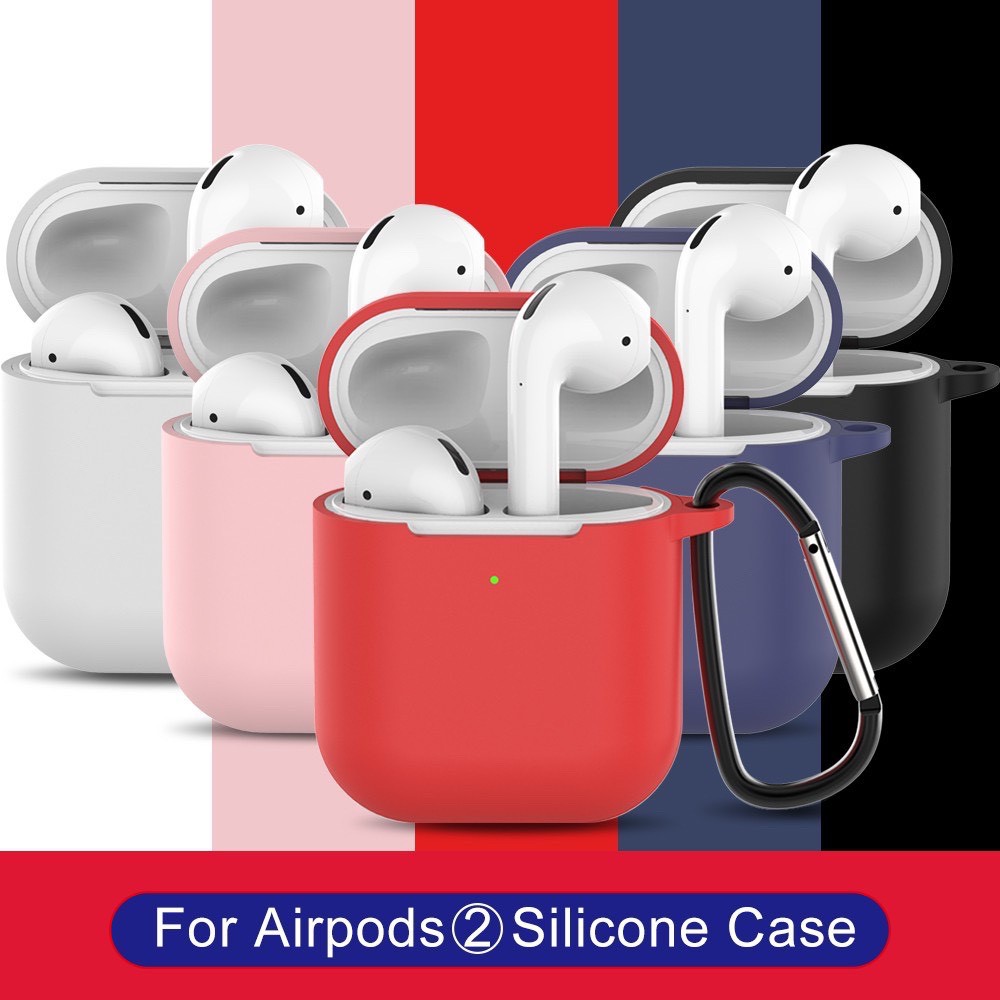 Vỏ bảo vệ hộp đựng tai nghe bluetooth không dây Apple Airpods 1 bằng Silicon chống sốc