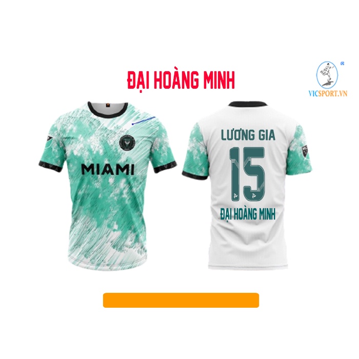 Áo Đá Bóng, Quần Áo Đá Banh CLB INTER MIAMI 2022-2023 Xanh Ngọc Vải Mè Hàn Quốc Thoáng mát- Vicsport