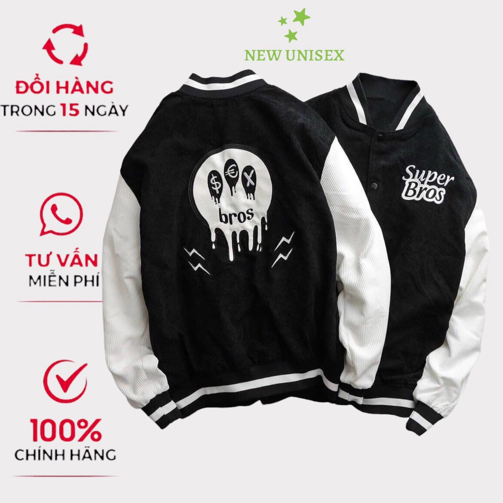 Áo Khoác Nhung Bomber Kiêu Cúc Bấm Thêu Hình  Mặt Cười, Chất Liệu Vải Nhung 2 Lớp Cao Cấp Mẫu Hot Trend