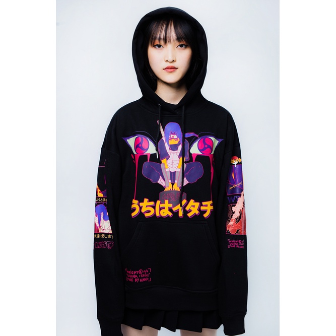 Áo hoodie Wrightz anime manga naruto uchiha itachi saringan thời trang đường phố unisex