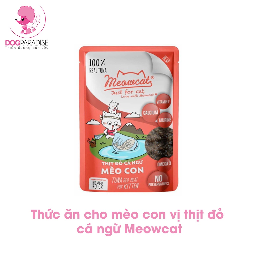 Thức ăn pate cho mèo nhiều vị 70g MEOWCAT - Dog Paradise