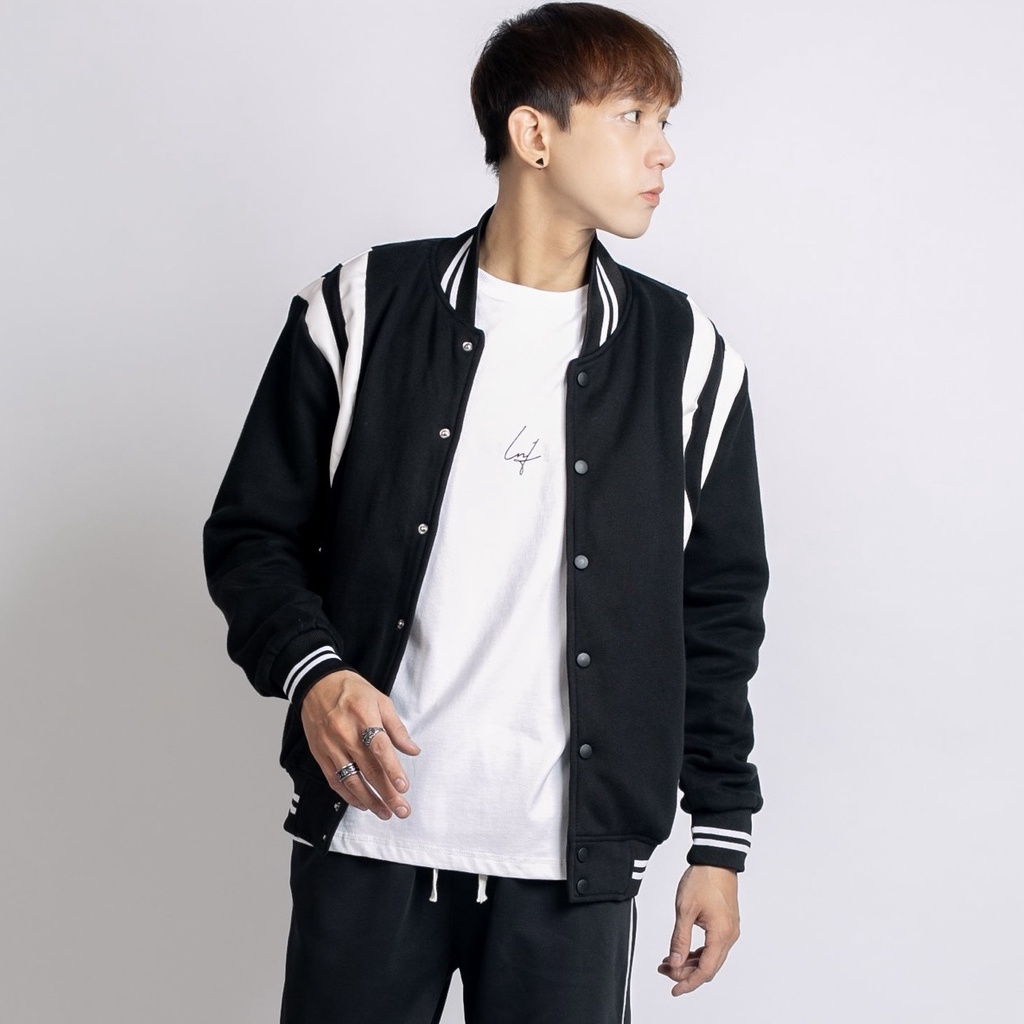 Áo Khoác Varsity Nỉ Bóng Chày Nam Nữ, áo jacket varsity phối da vai 2 lớp, thời trang phong cách trẻ trung,năng động