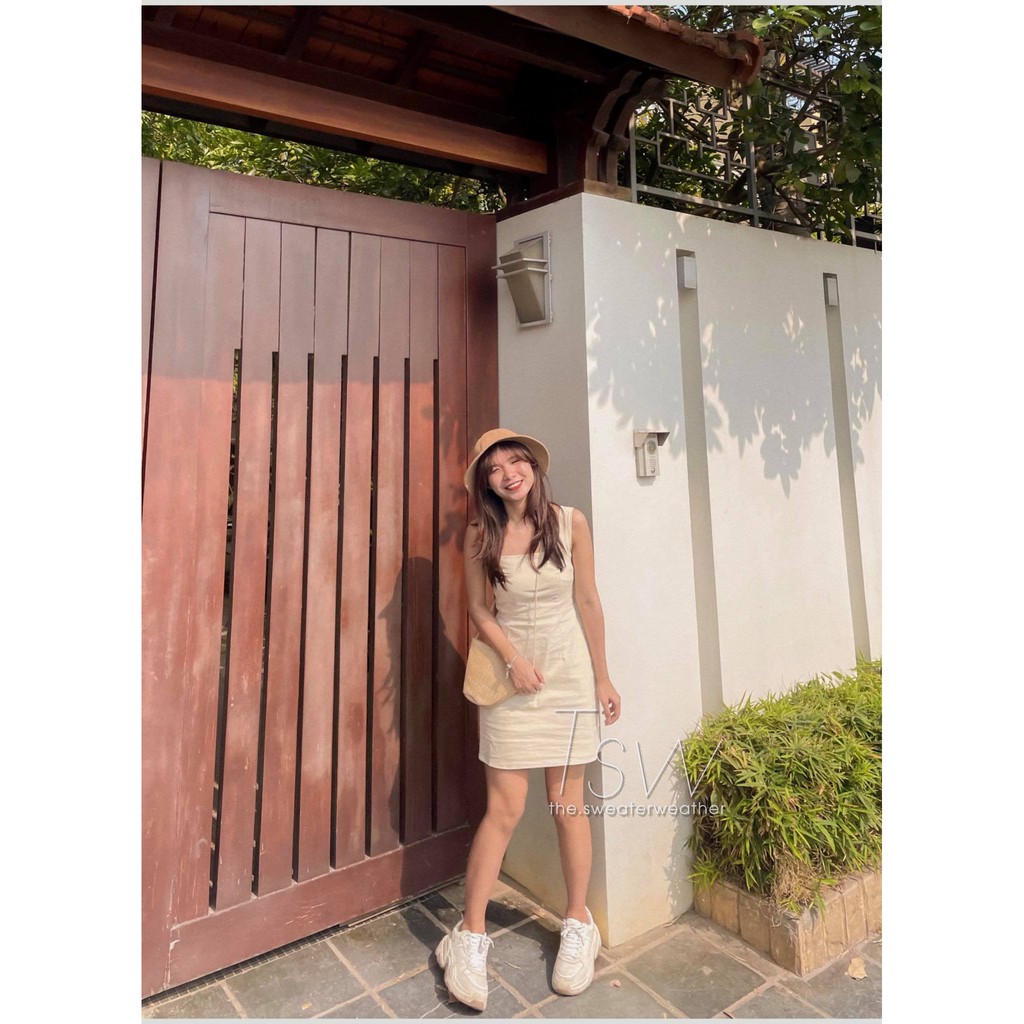 Váy hai dây minidress quai bản to lưng chun (Ảnh thật) | BigBuy360 - bigbuy360.vn