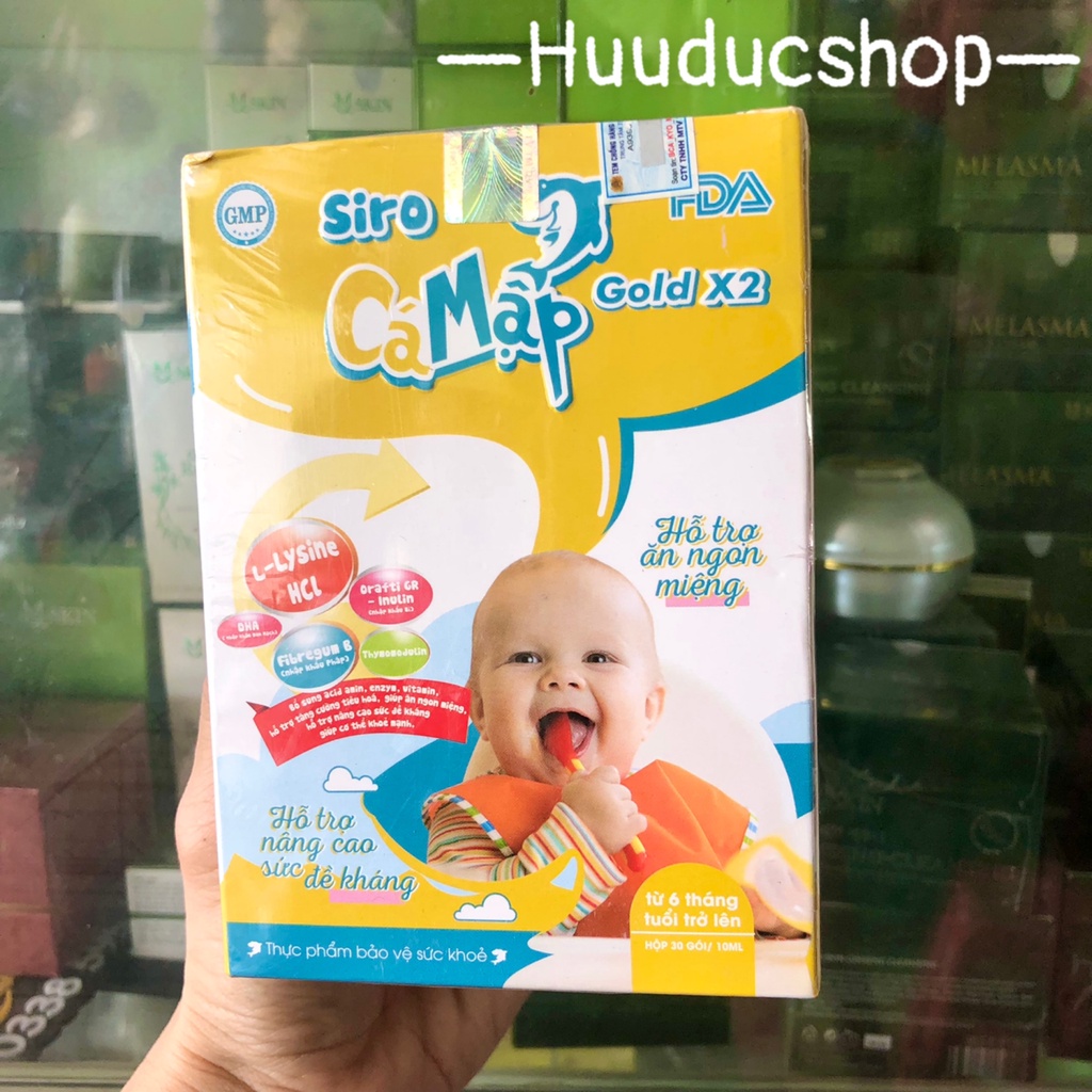 Siro Cá Mập Gold X2 (hộp 30 gói) Cam kết chính hãng