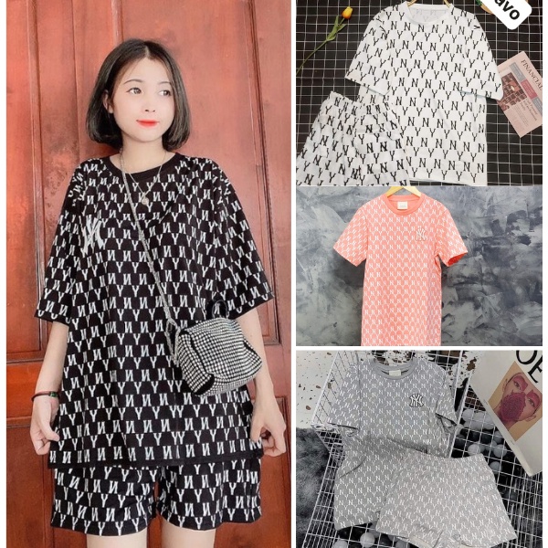 Bộ đồ thể thao cá tính NY chất mềm mại bộ đồ áo phông mặc thoáng mát free size