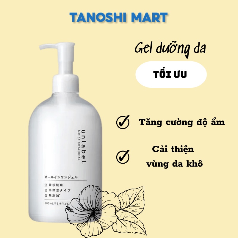 Nước tẩy trang Unlabel Nhật Bản sạch sâu, siêu lành tính cho mẹ bầu, da dầu mụn nhạy cảm - Tanoshi Mart