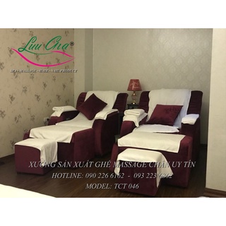 ghế massage chân nâng hạ tựa bông.
