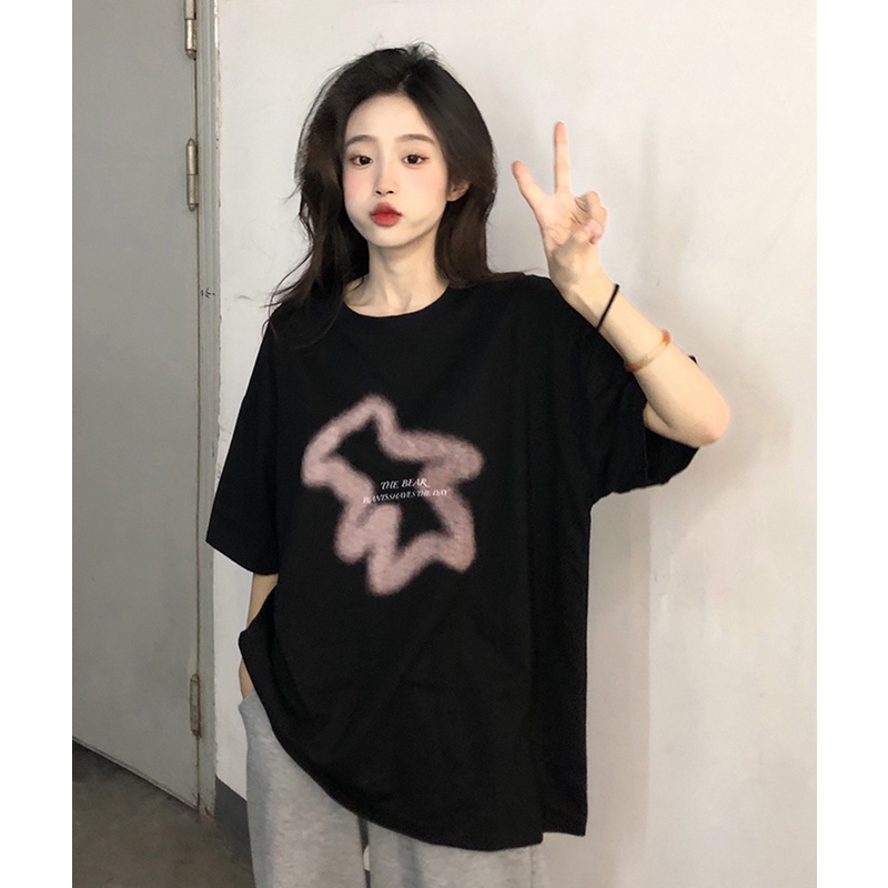 NRVP Áo Thun Nữ Tay Ngắn In Hình Phong Cách Hàn Quốc Thời Trang Mùa Hè 2022