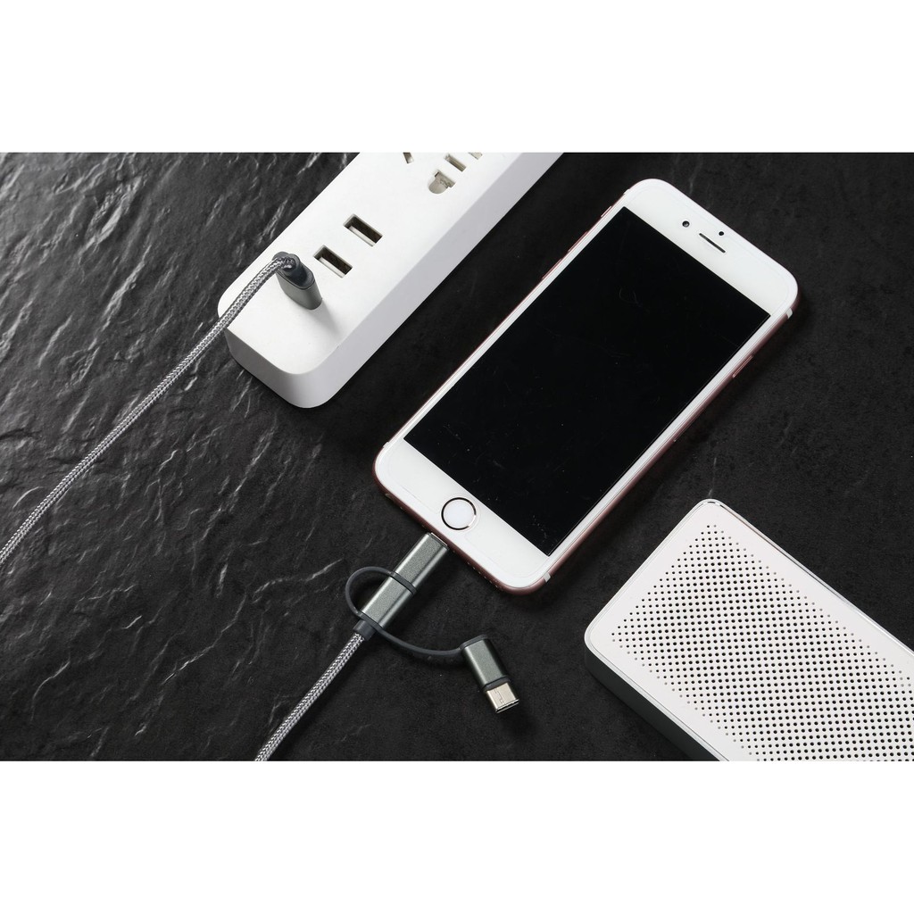 DÂY SẠC NHANH 3 ĐẦU IPHONE, ANDROID, TYPE C