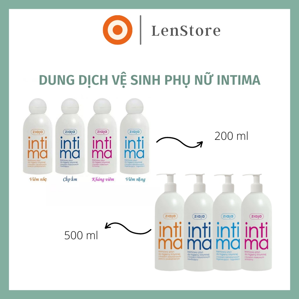 Dung dich vệ sinh phụ nữ Intima 200ml, 500ml