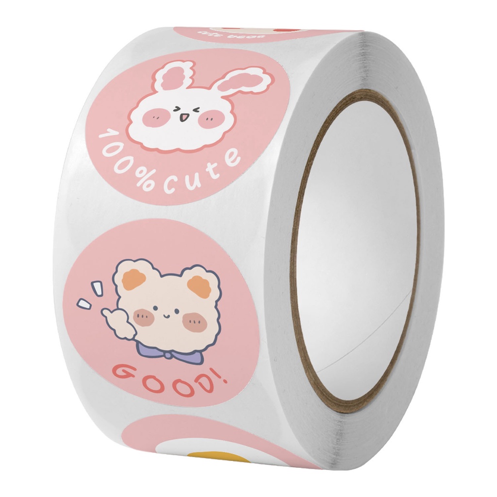 Set 500 Miếng Dán Trang Trí Hình Thỏ/Gấu Dễ Thương DIY