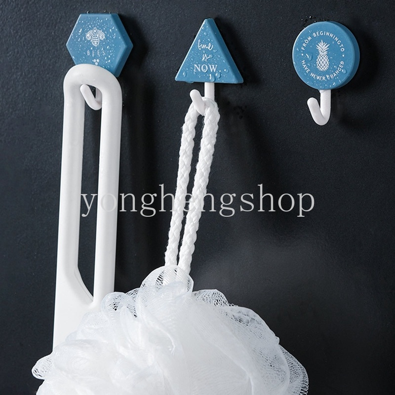 Set 3 Móc Treo Chìa Khóa Dán Tường Tự Dính Phong Cách Bắc Âu Dùng Cho Nhà Bếp/Phòng Tắm