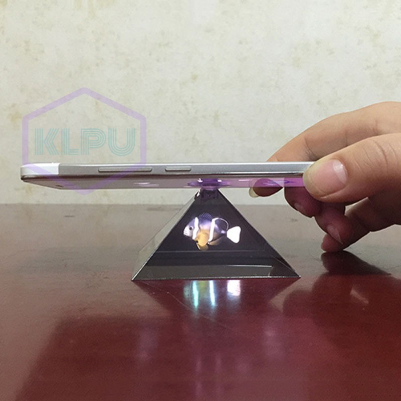 3D Hologram Pyramid Display Projector Video Stand Portable For Smart Mobile Phone