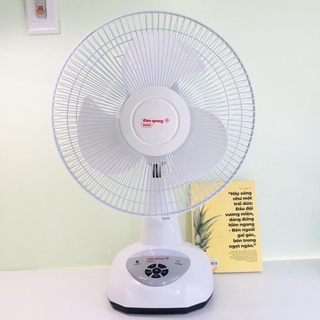 [ Hỏa Tốc ] Quạt Sạc Tích Điện Lớn, To, Có Đèn Ngủ Điện Quang (ĐQ RF01 W) BH chính hãng 12 tháng