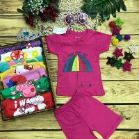 Com bo bé gai thun cotton 4c với borip