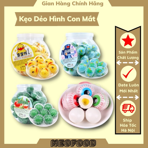 [CÓ NHÂN] Kẹo dẻo jelly hình quả địa cầu/quả banh/ con mắt/ / dưa hấu/ bóng rổ Maiorli Hongkong viên 15g